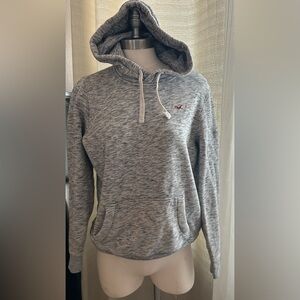Hollister Gray Pullover Fleece Hoodie Women's Size S Hooded Pockets